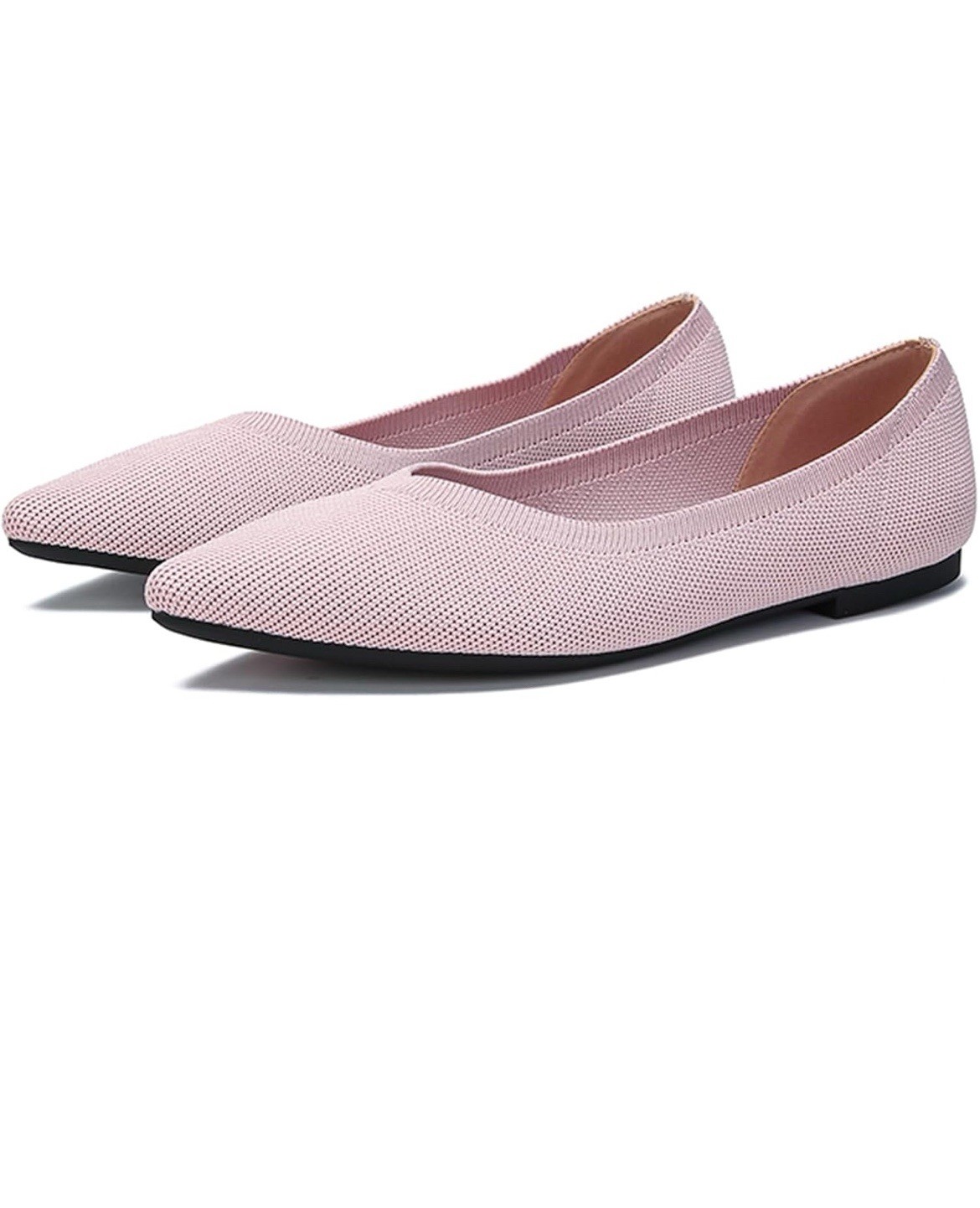SZ 9.5 Pink Veittes Women Flat Shoes Pointed Toe Ladies Comfortable Dress Ballet