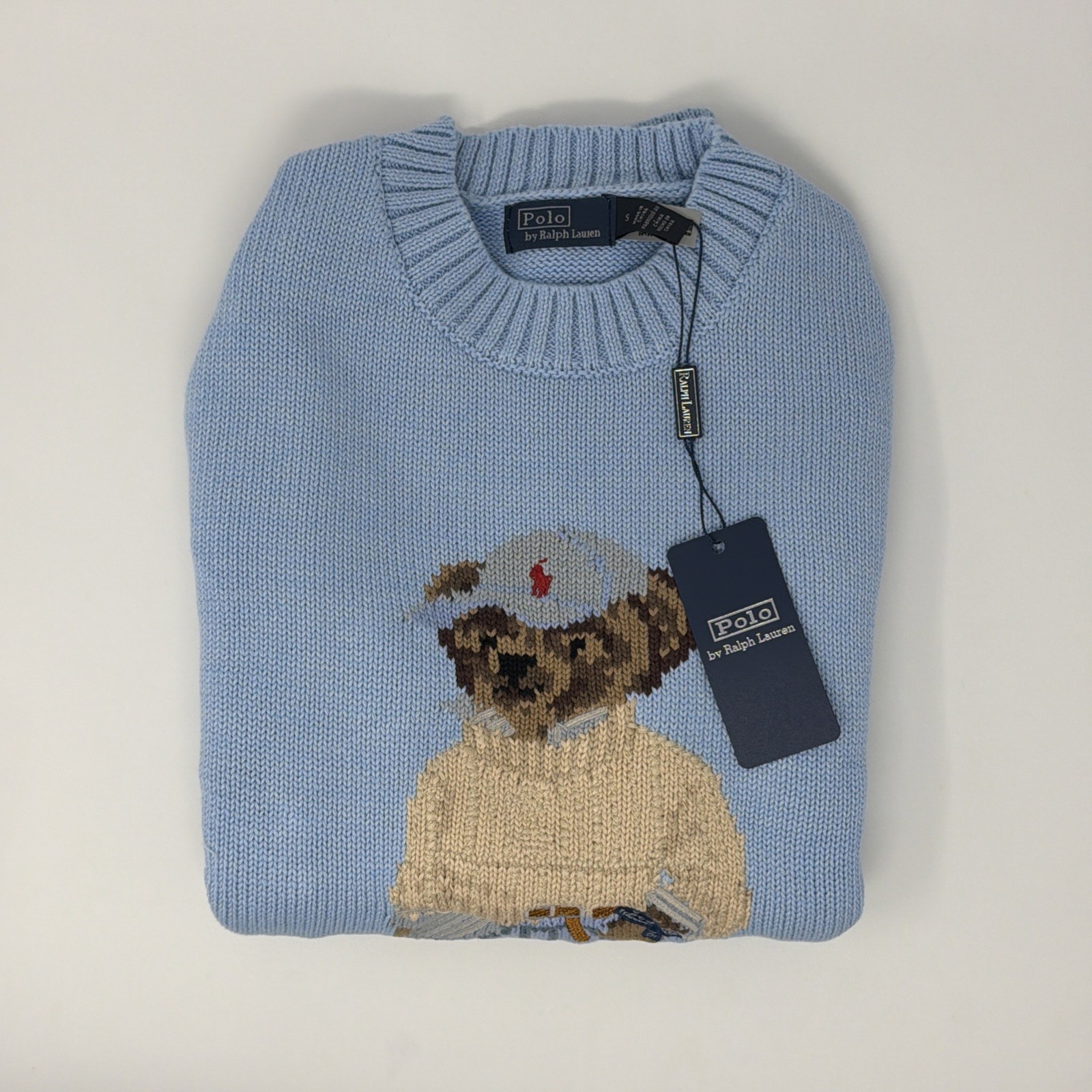 Polo Ralph Lauren Light Blue Bear Sweater Women’s Small