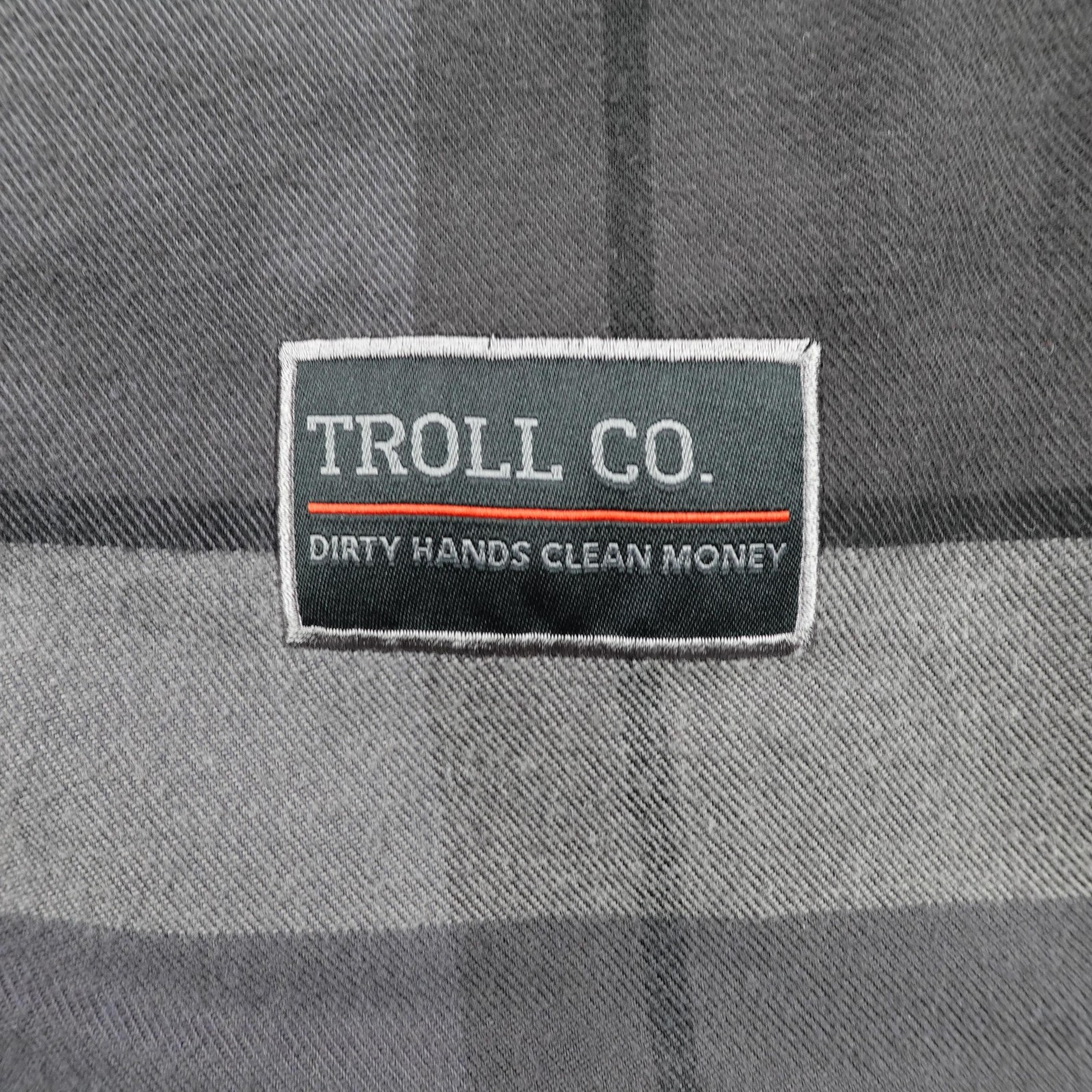 Troll Co Jacket Mens Large Gray Sherpa Lined Flannel Buford Snap Up Shacket