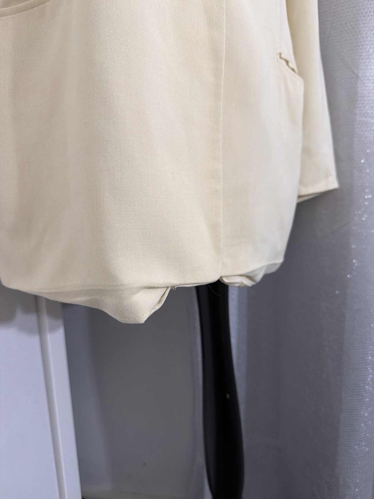 Vintage Mani Cream Yellow Wool Viscose Blazer Jacket UK 12 46