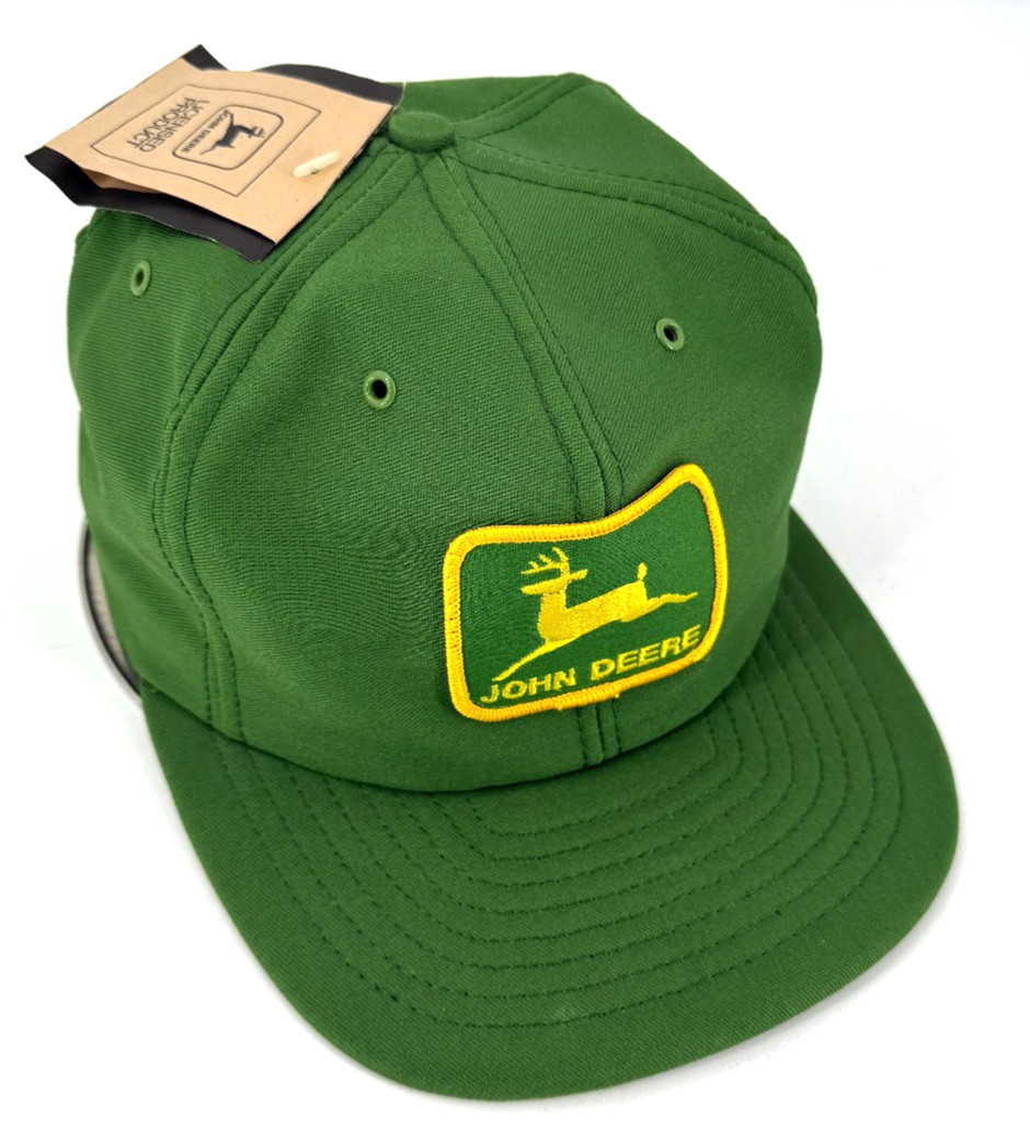 Vintage John Deere Snapback Hat Green Farm Patch Louisville Mfg. Co. NWT(Read!!)