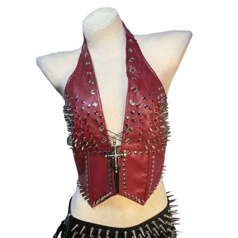 Goth Tops Spiked Emo Clothing Grunge Y2K Punk Rock Clothes Gothic Tank