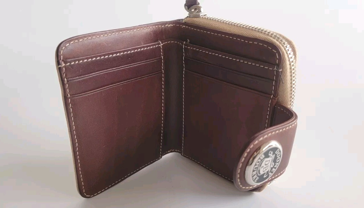 Dooney & Bourke All Weather Leather Hobo Shoulder Bag & Wallet [Pebbled/Cream]