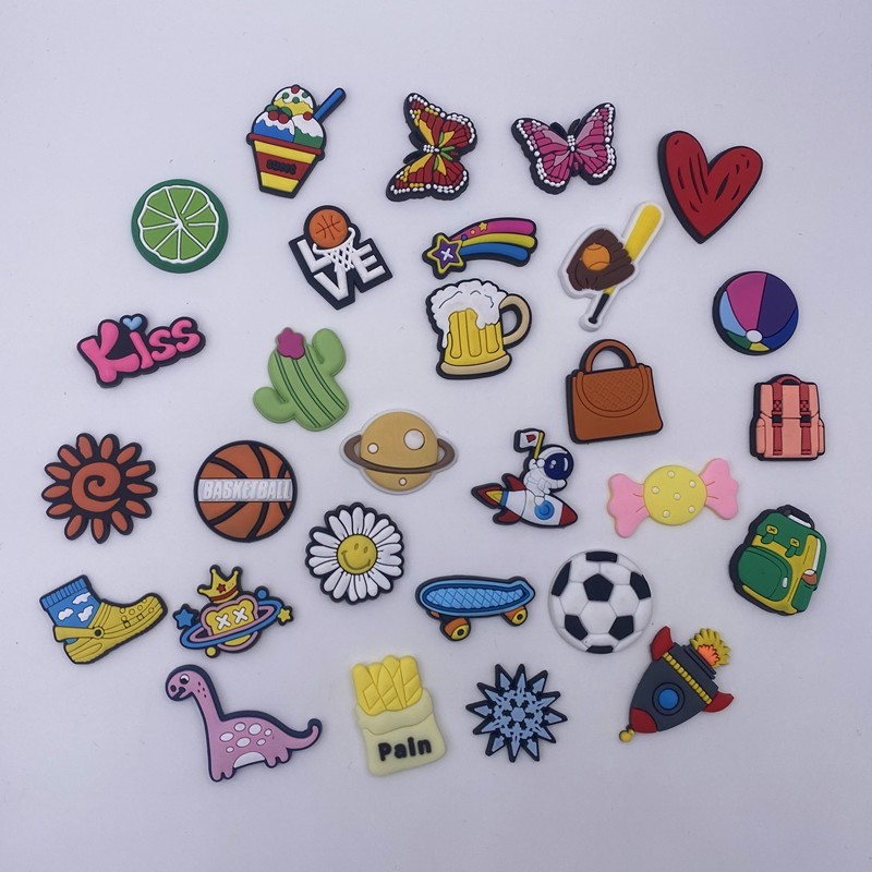 PVC Shoe Charms 90 pcs Lot Different Charm RANDOM for Shoe Decoration