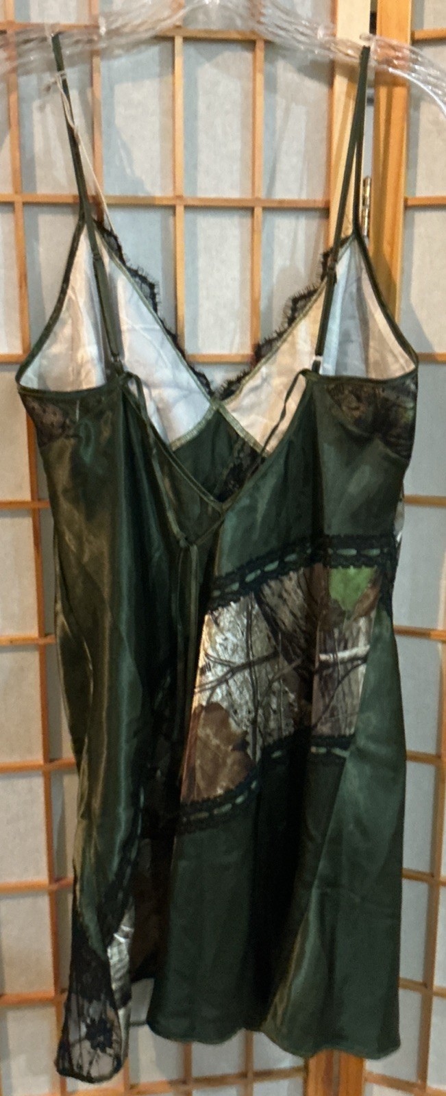 Natural Reflections Silky Camo Nightgown Women’s Negligee Realtree Lace Y2K NWT