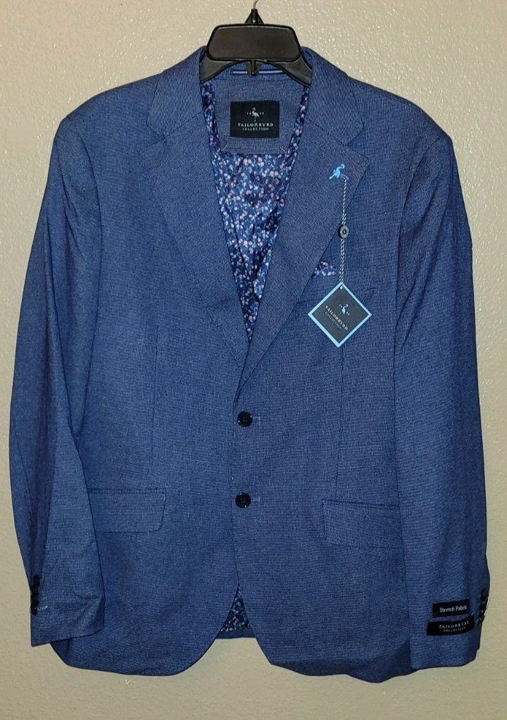 Tailorbyrd Blazer, NEW TAILORBYRD $325 Blazer, Tailorbyrd True Blue Tonal Dobby