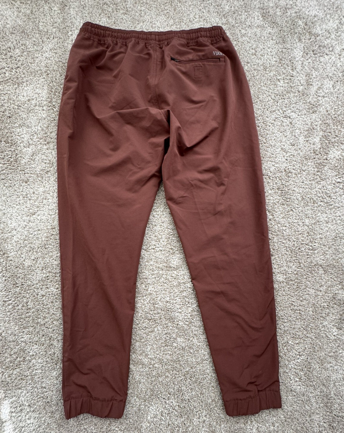 Vuori Transit Technical Joggers Mens XL Performance Stretch Pants Burgundy