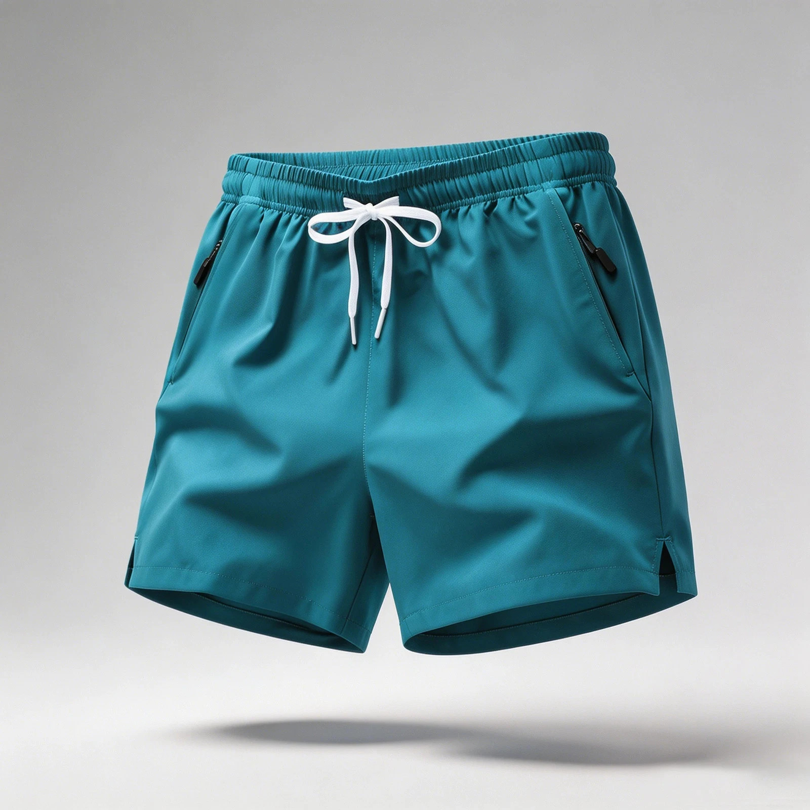 Men’s Quick Dry Running Shorts with Drawstring and Zip Pockets – Ideal for