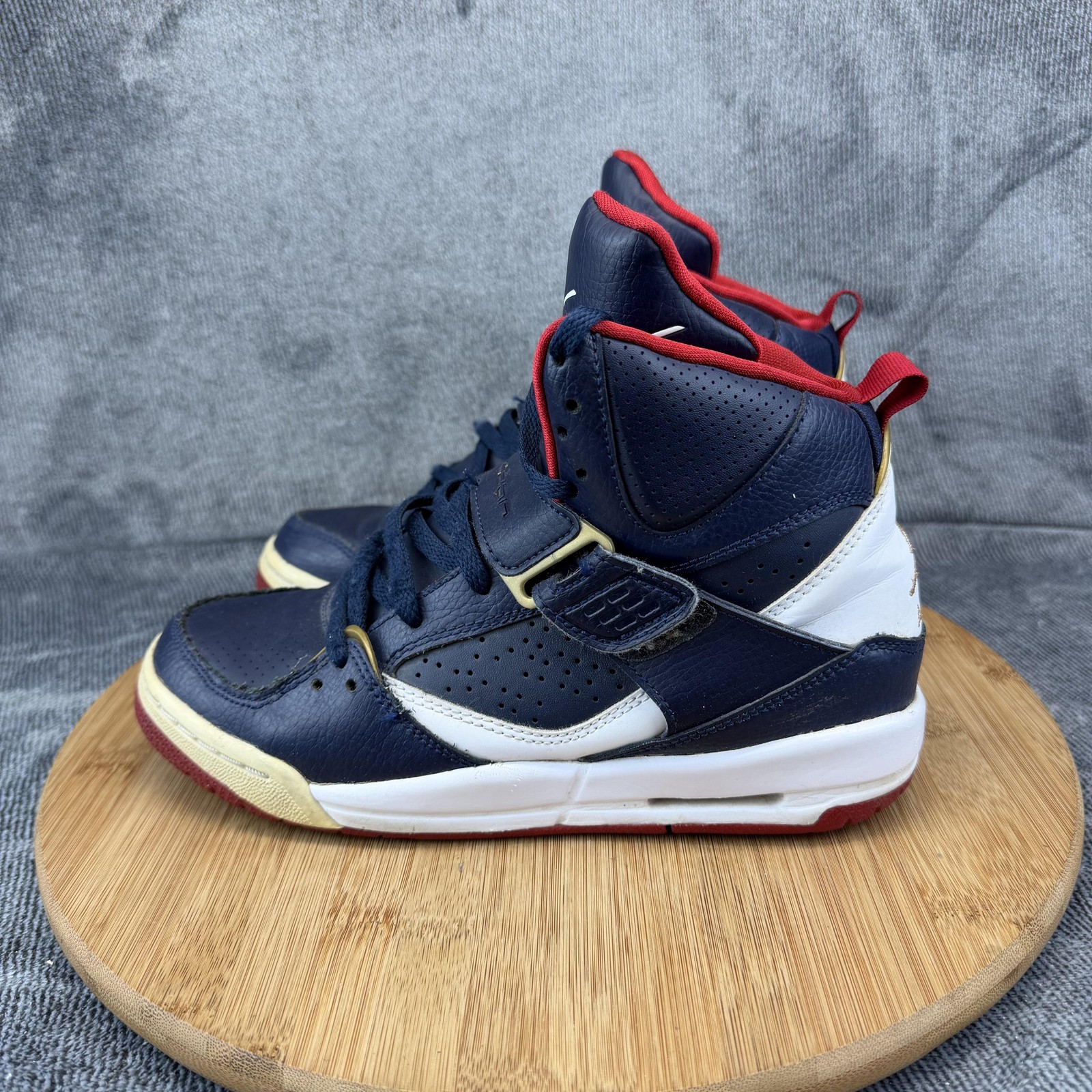 Jordan Flight Shoes Boys Size 4.5Y Blue White Basketball Sneakers CZ8768-400