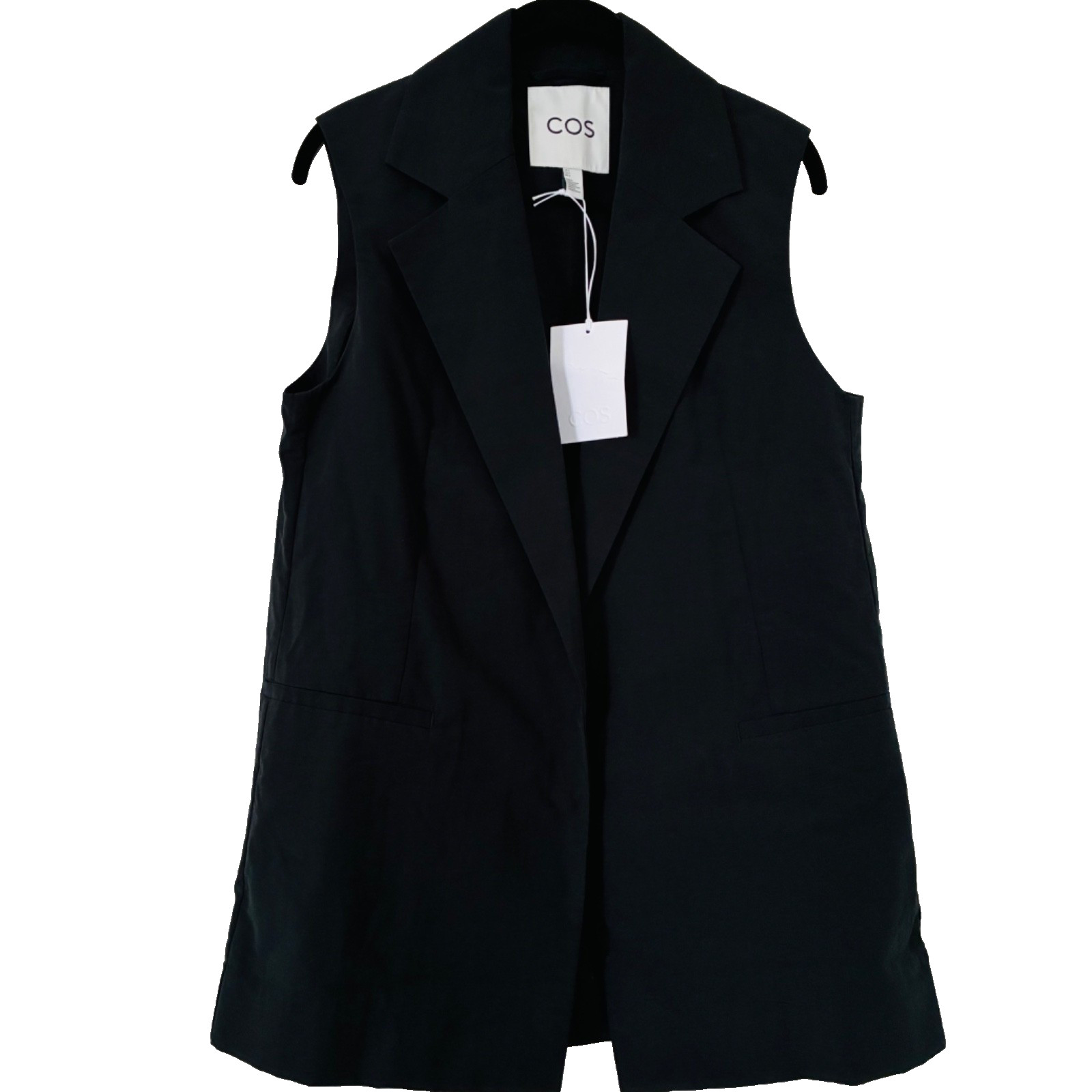 COS Black Vest Size 4 New With Tags