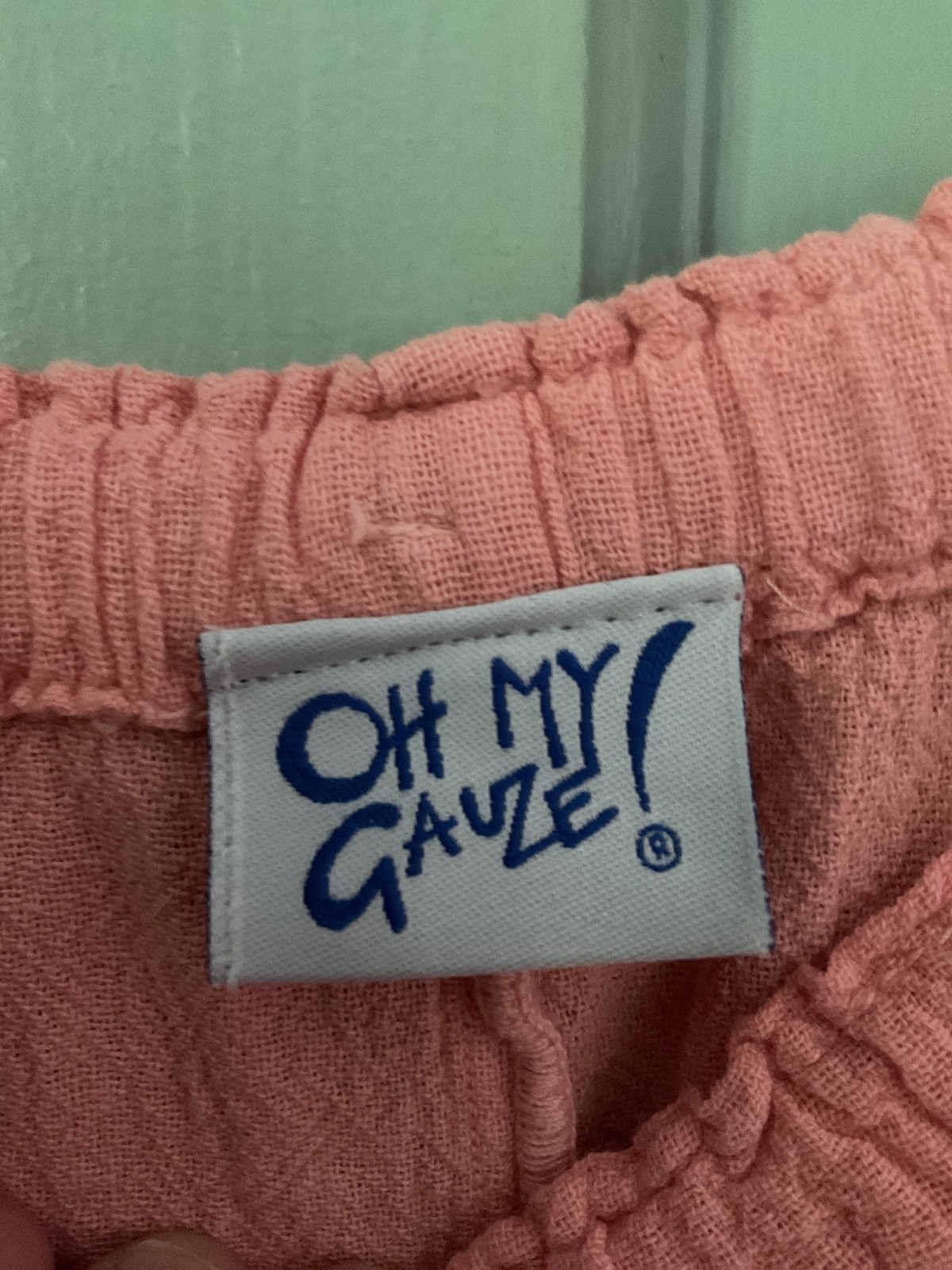Oh My Gauze! Peach/Pink Lightweight Cotton Top and Pants Set L/XL