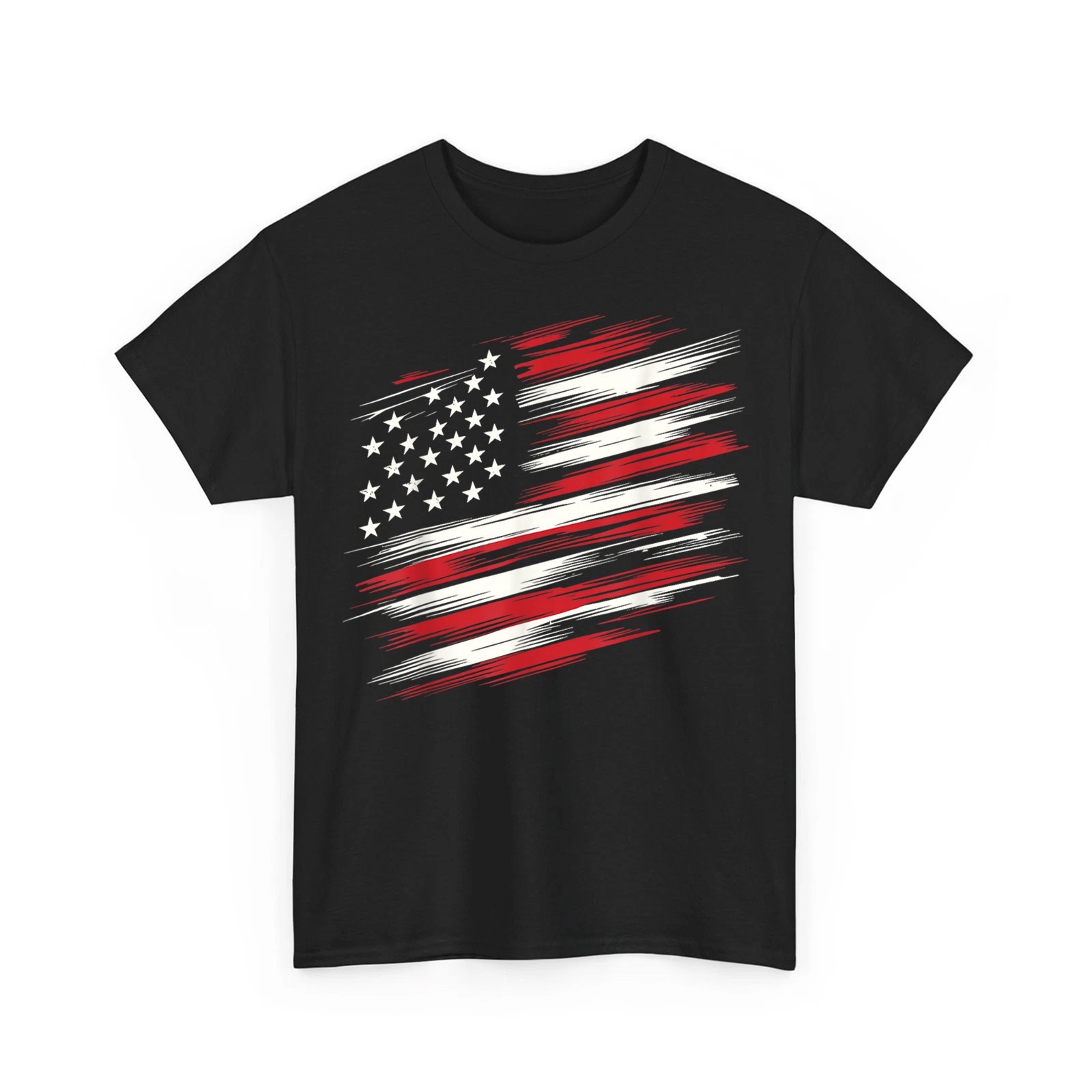 Distressed American Flag 4th July Patriotic USA Independence Day T-Shirt