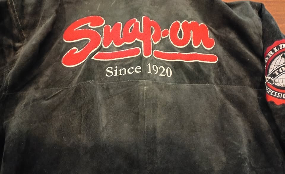 NWT Snap-On Tools Black Suede Leather Jacket 2008 Edition Mens Size L