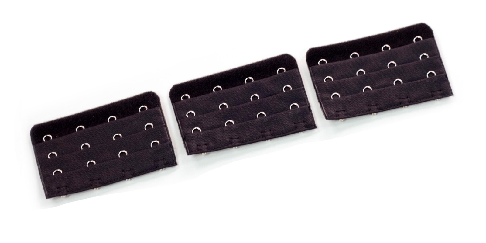 More of Me to Love Bra Extender 3-Pack – Black – 2 Hook, 3 Hook, 4 Hook