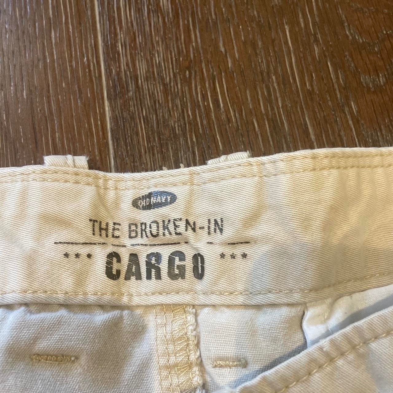 Old Navy Men’s Beige Cotton Cargo Pants Regular Fit 34×32