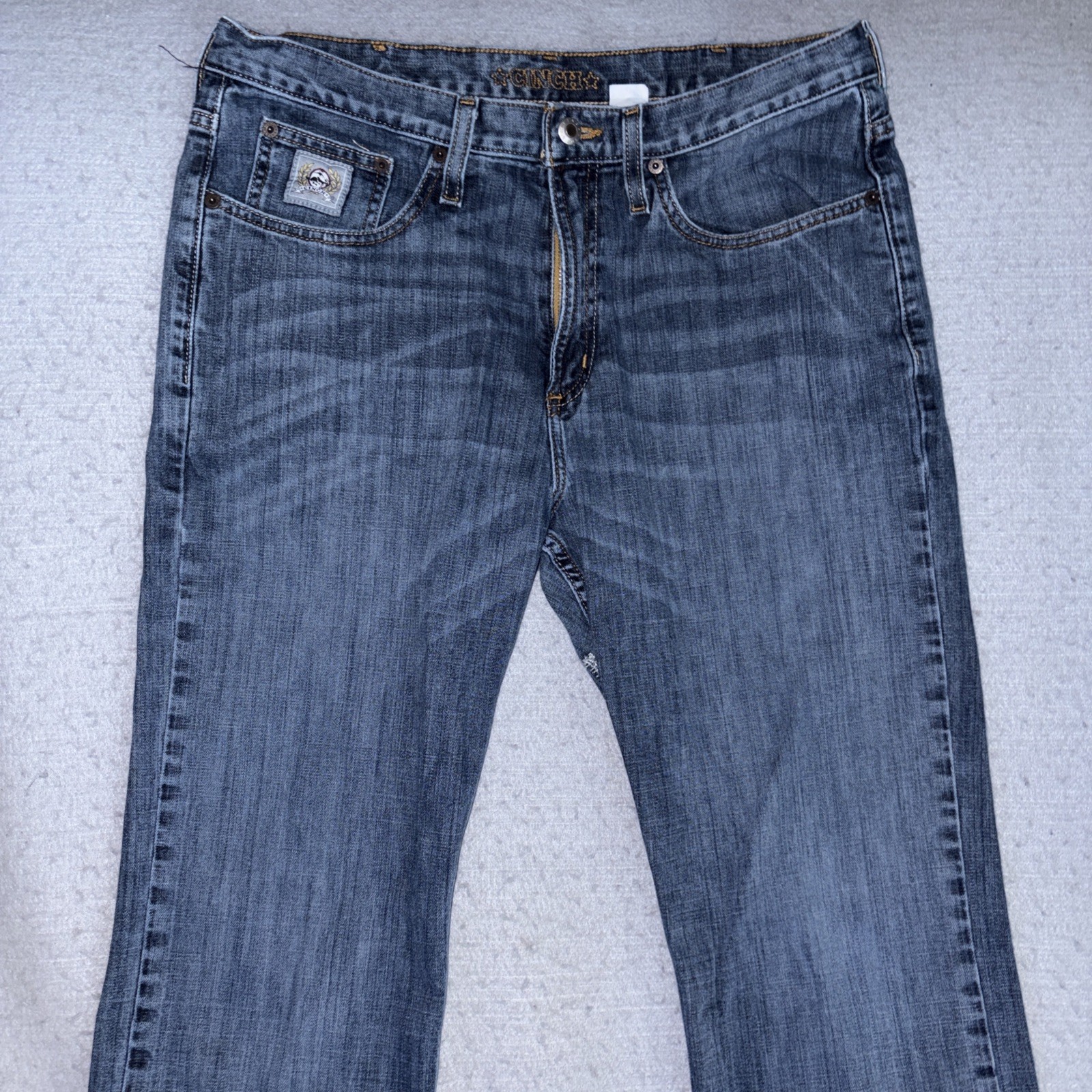NEW Cinch Men’s Blue Denim Jeans 99% Cotton 1% Spandex Medium 34/34 NEW