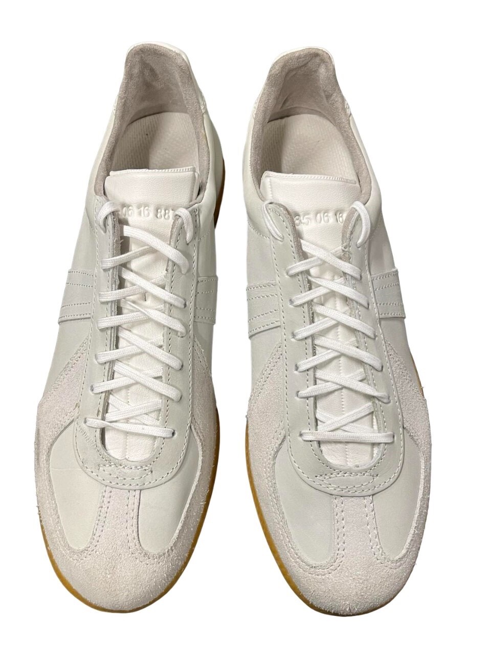 GENUINE German Army Bundeswehr Vintage Leather Trainers White