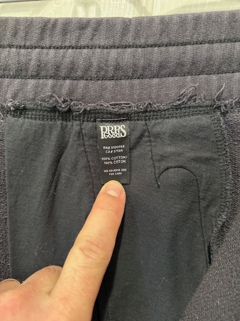 $199 PRPS GOODS CO E76P37SH CUT-OFF SWEATSHORTS GYM BEACH JOCK SIZE XL W39X9.5I
