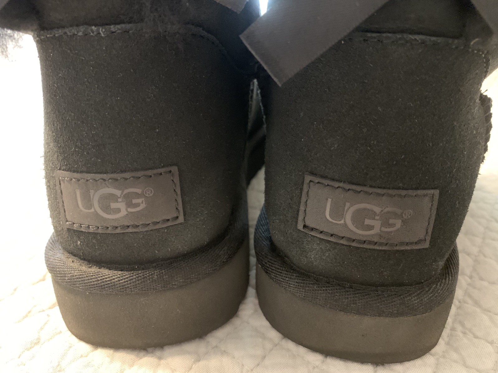*GUC* Women’s UGG BLACK BAILEY BOW II BOOTS (NO BOX) SIZE 8