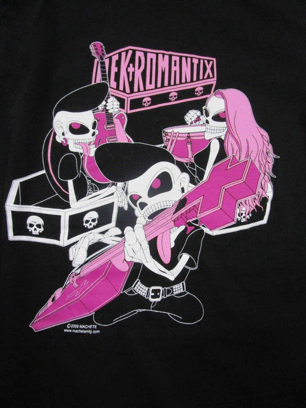 Vintage Y2K Nekromantix Shirt (L) Ladies Punk Rock Band 2009 Machete 2000s Music