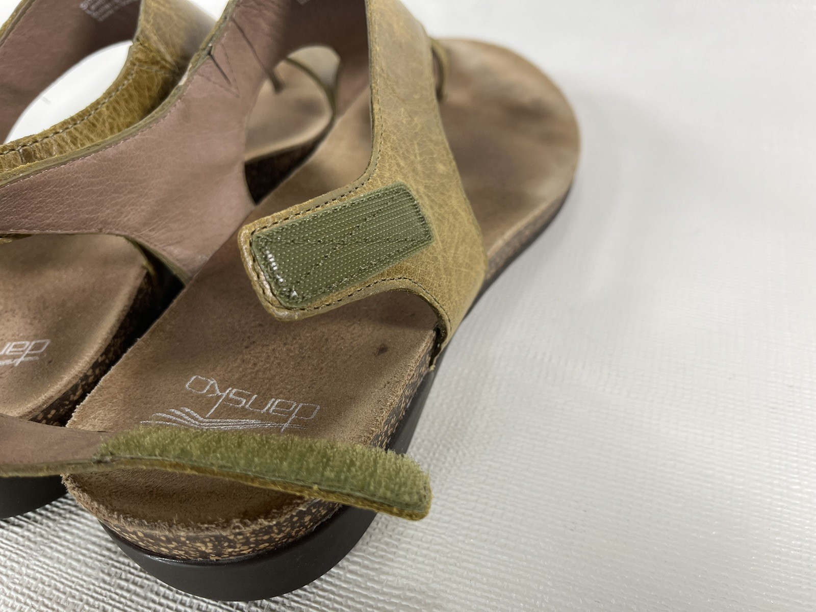 Dansko Reece Burnished Brown Leather Toe Loop Sandals Womens Size 41 US 10.5-11