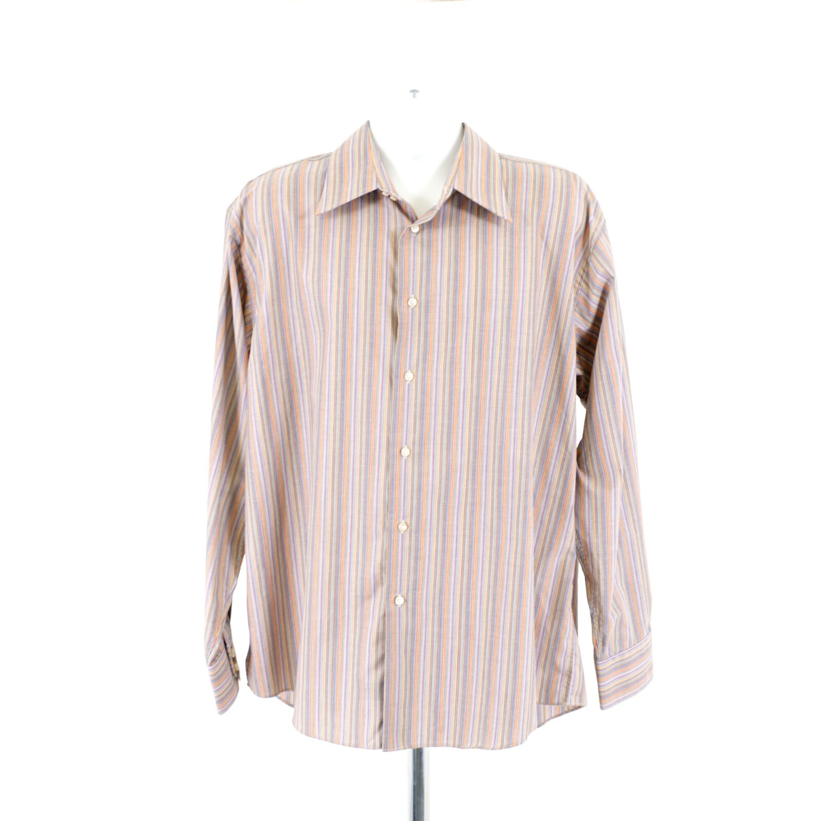 Bergamo New York Sport XL Multi-Colored Cotton Polyester Collared Dress Shirt