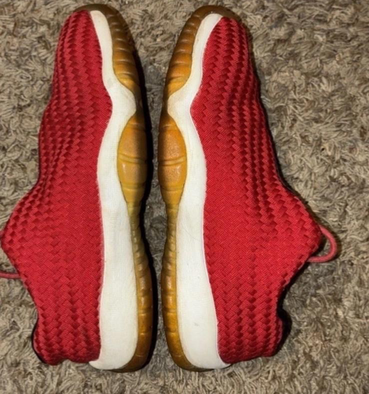 Nike Air Jordan Future Low Boys Size 5Y Red Woven Sneakers 724813-601🔥FAST SHIP