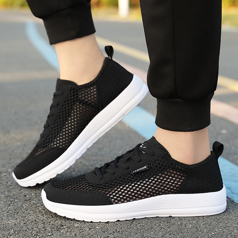 Summer Men’s Casual Sports Shoes Breathable Mesh Comfy Gym Fitness Jogging Shoes