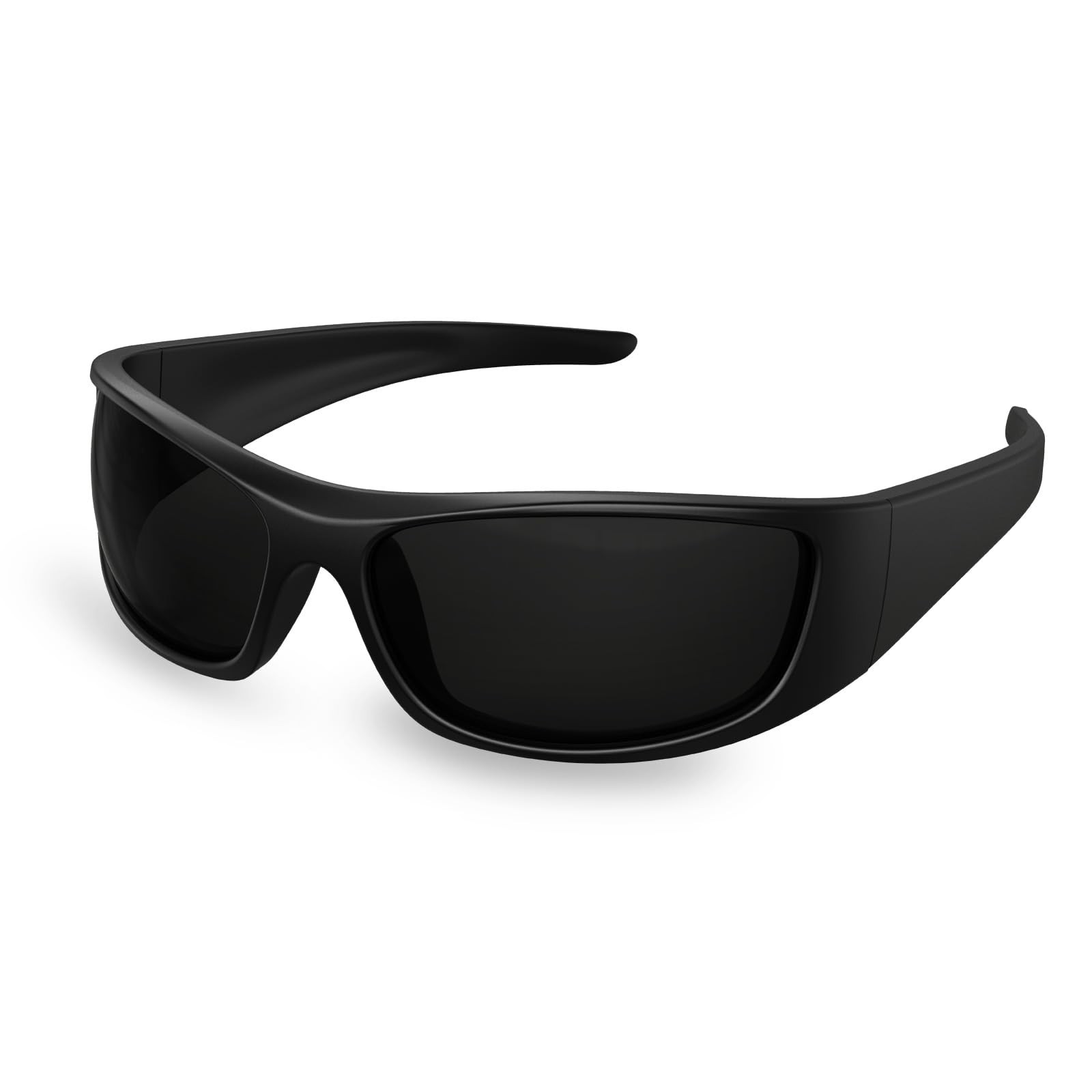 Black Polarized Sunglasses Super Dark CAT 4 UV400 – Wrap Around Sport – Ideal