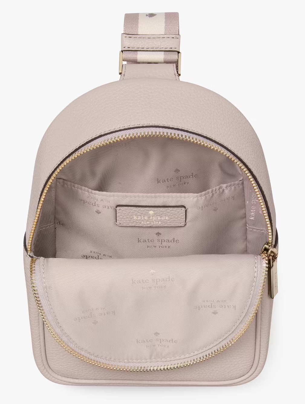 Kate Spade Emma Beige Pebbled Leather Small Backpack Bag KK073 NWT $379 Retail