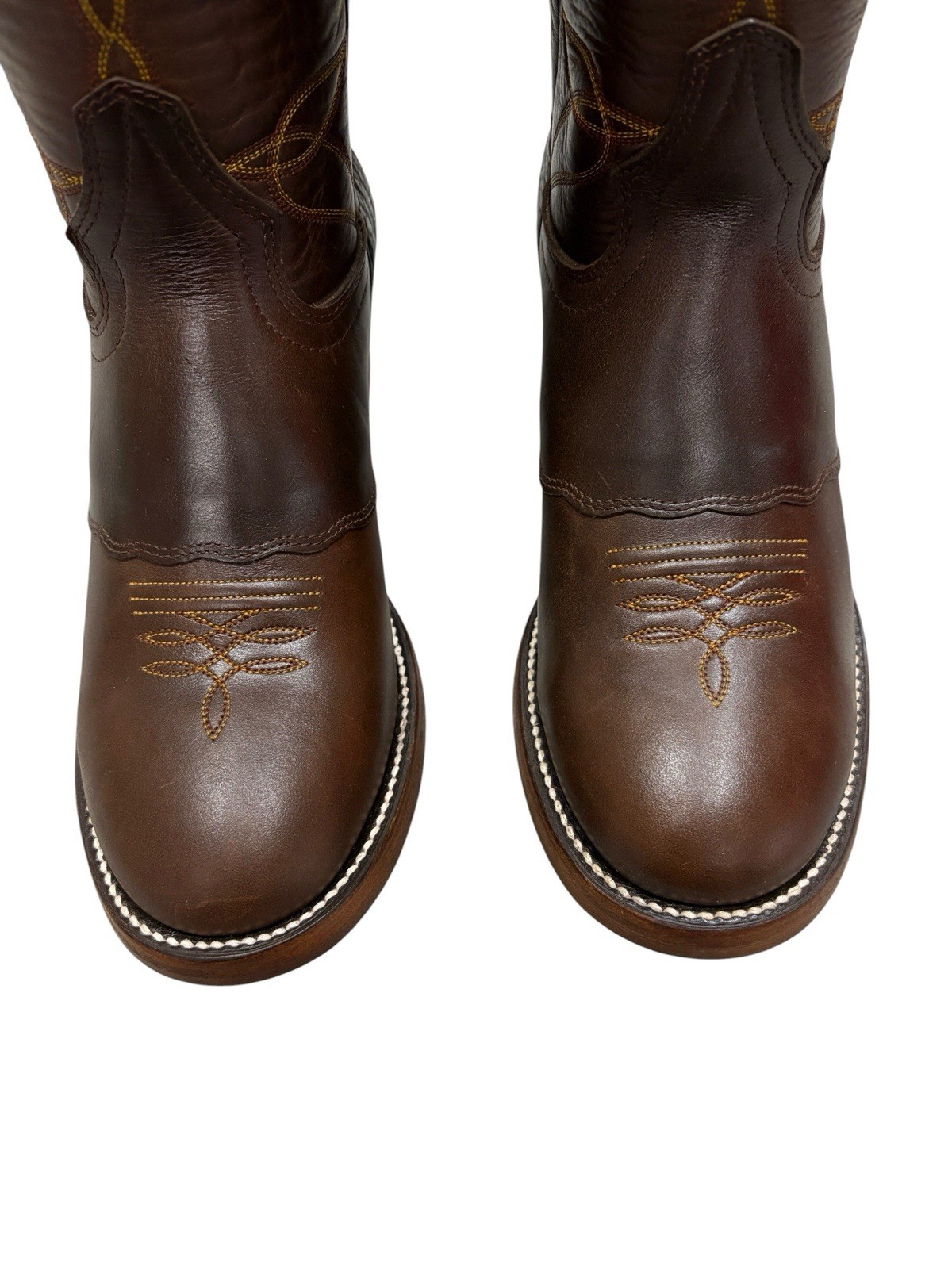 Hondo AT-5 Brown Horsebutt Finish Cowboy Boots FACTORY SECONDS