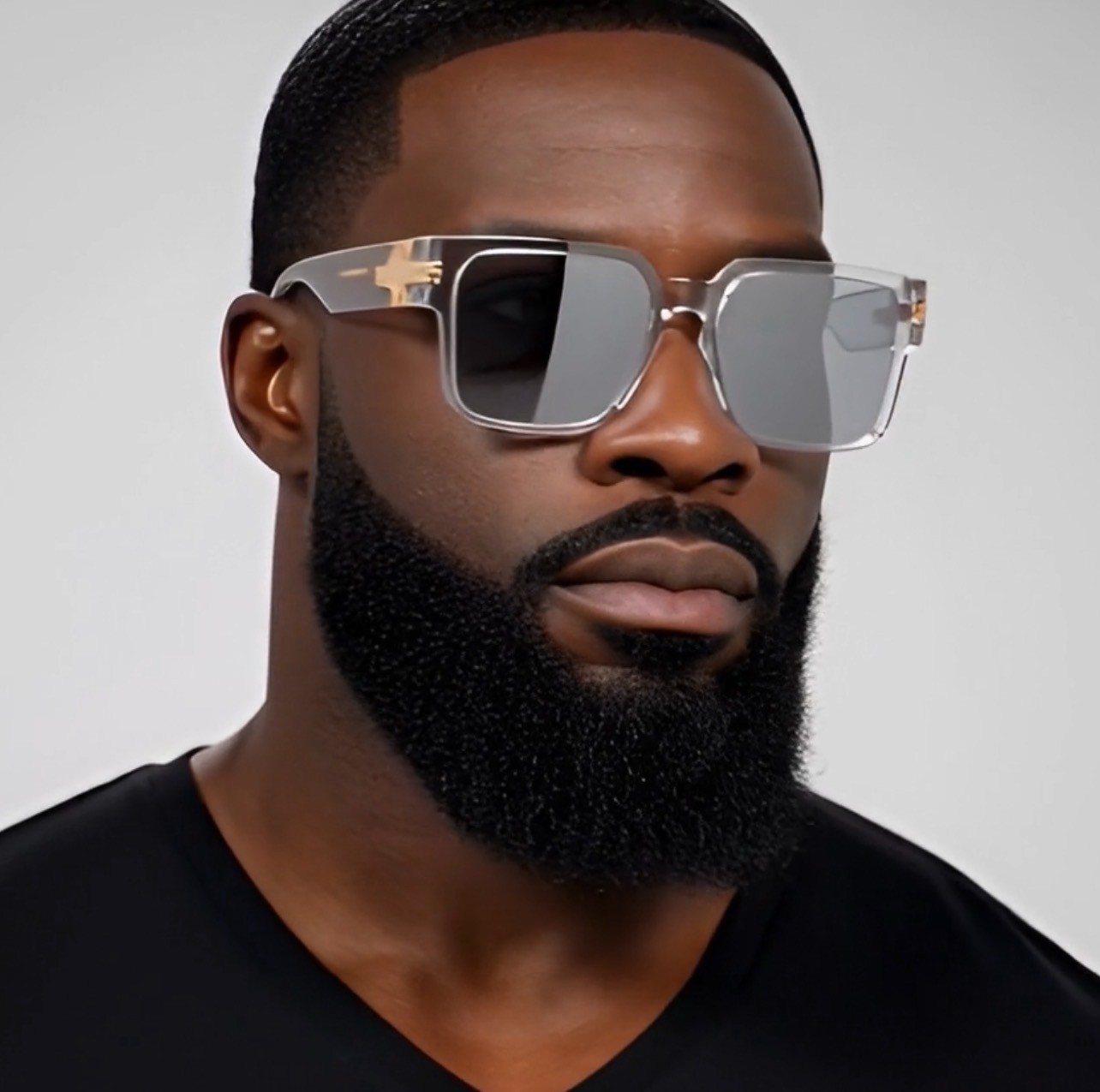 MEN OVERSIZED THICK SHADES SQUARE SUNGLASSES RETRO DESIGNER FASHION CLASSY 2023