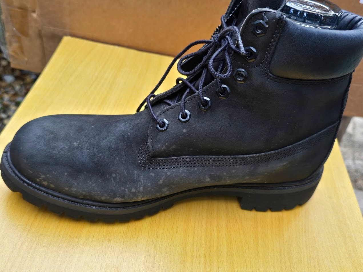 Timberland Men’s Size 12M Black Nubuck Waterproof Work Boots