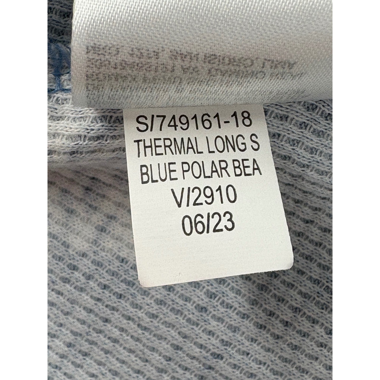 Old Navy Thermal Top Blue Polar Bear Snowflake Waffle Knit Large