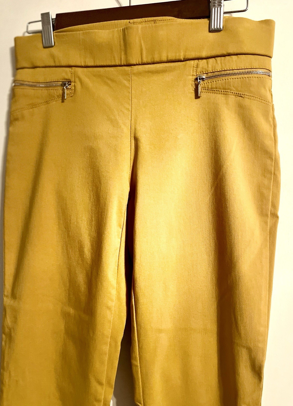 Dalia Yellow Dress Pants Straight Leg Flat Front Zipper Women’s Solid -Size 6