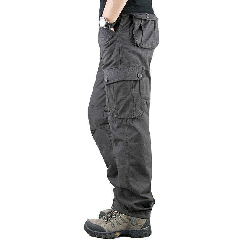 Men’s Army Tactical Combat 100% Cotton Cargo Work Pants Outdoor Hiking Trousers