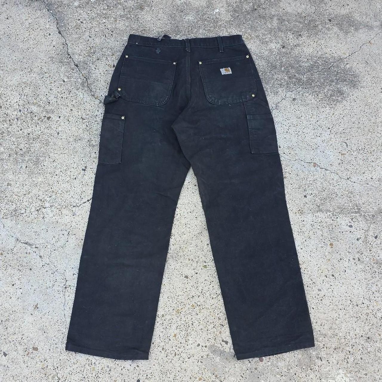 Carhartt Double Knee Carpenter Pants B01 BLK Size 32×30 Made in USA