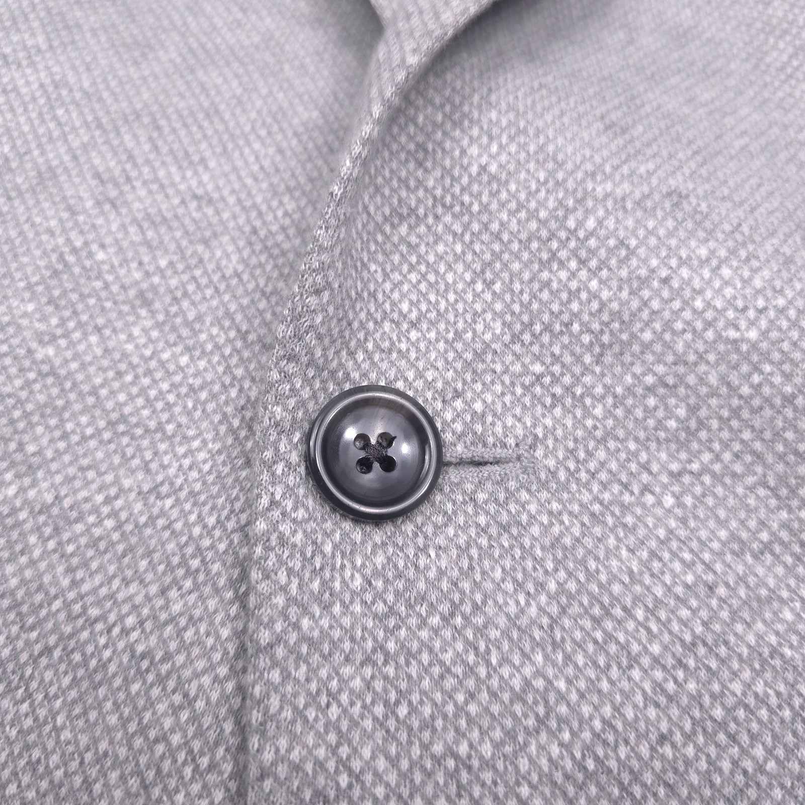 Bloomingdales Jersey Unstructured Sport Coat Mens 46R Gray Linen Blazer Jacket