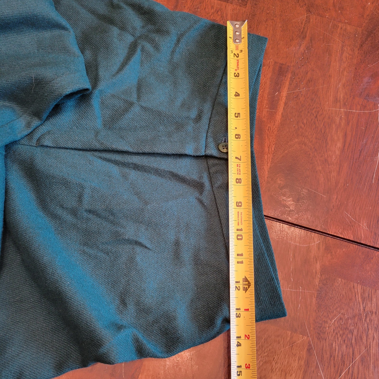 Vintage 1970s Green Modern Juniors Flared Bell Bottom Pants size 11