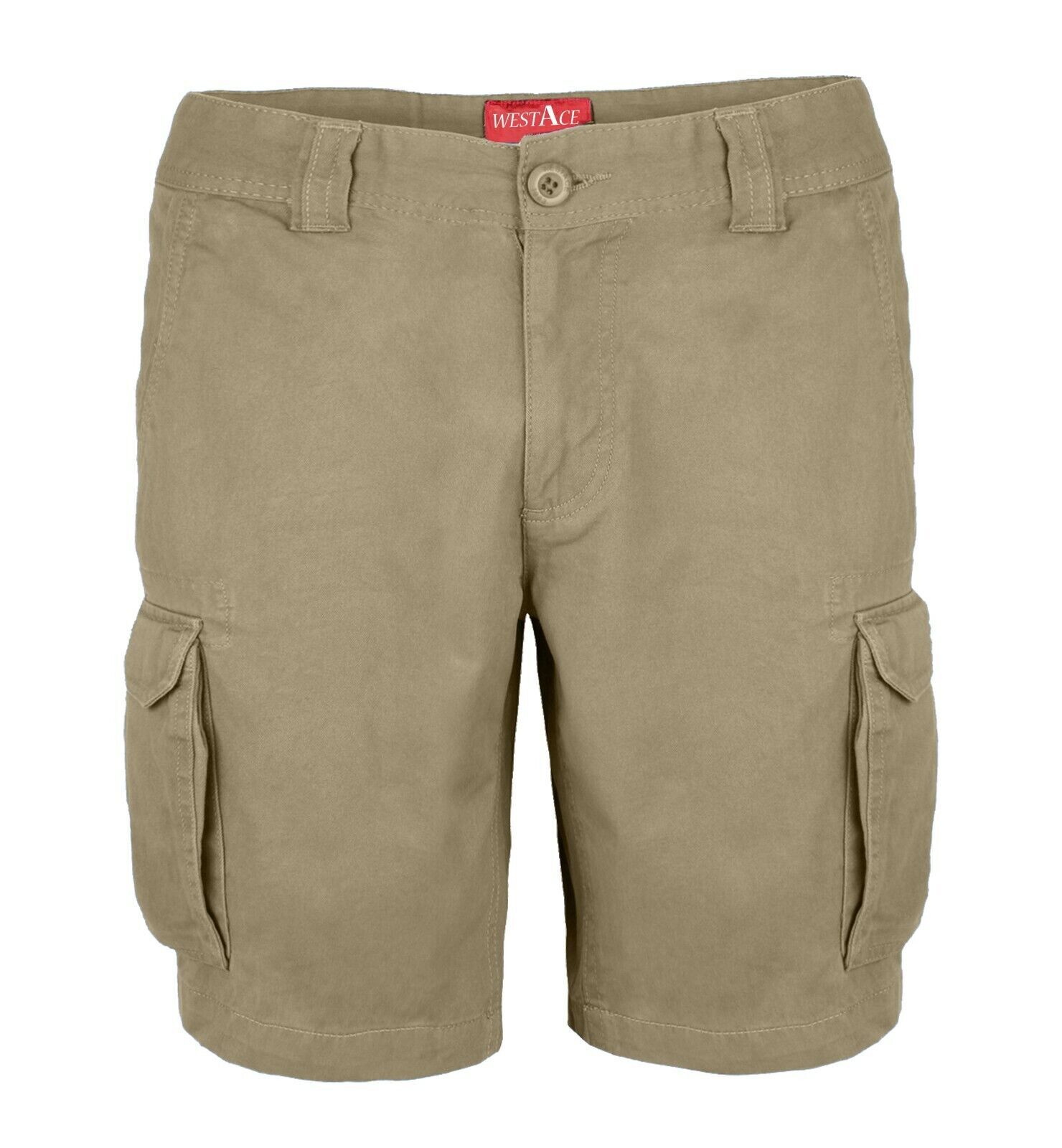 Mens Cargo Shorts Combat westAce Chino Half Pants 100% Cotton Work Wear Casual