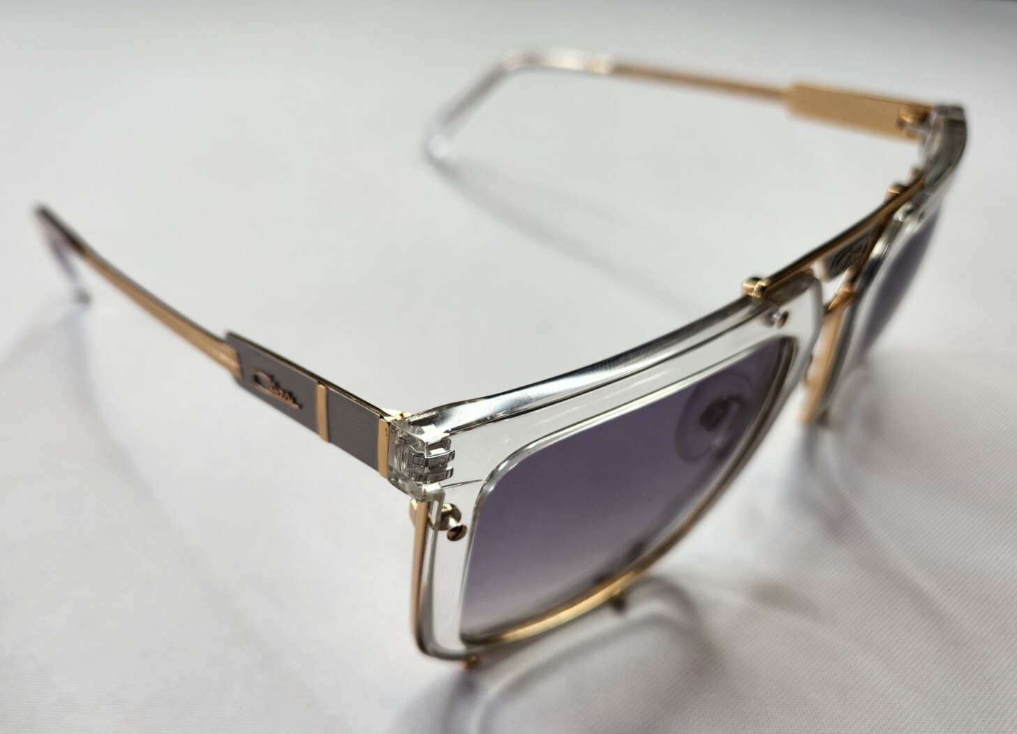 CAZAL LEGENDS MOD. 648 COL. 003 CRYSTAL GOLD PLATED SUNGLASSES MADE IN GERMANY