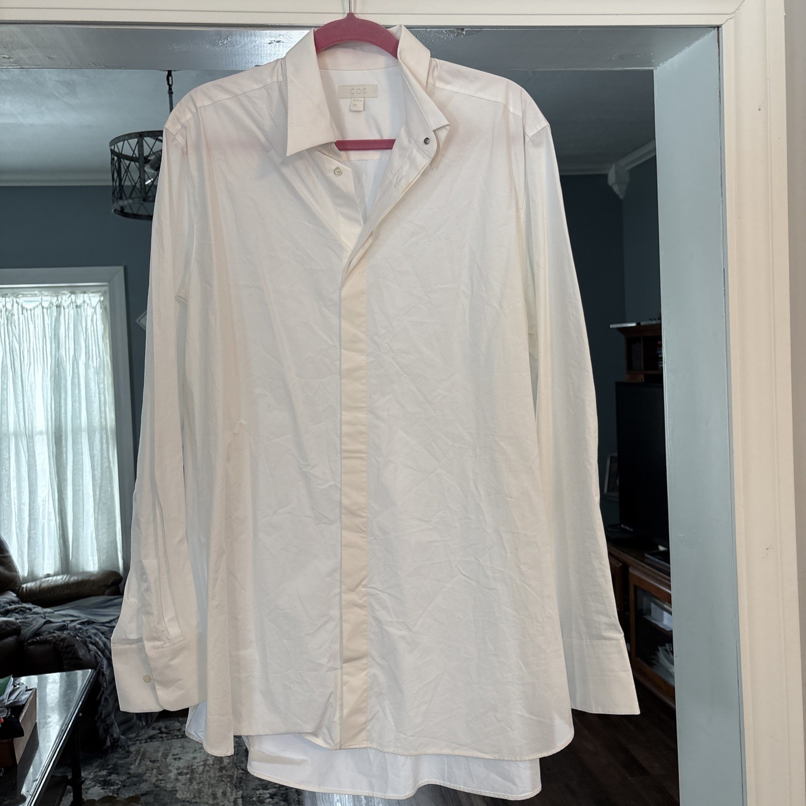 COS White Long Sleeve Shirt Size L (EU42)