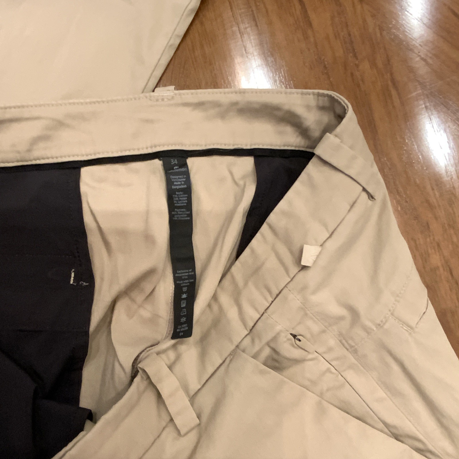 Lululemon Men’s Beige Chino Pants 34 and 32