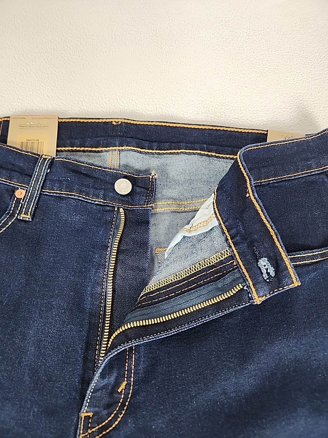 Levi’s 502 Regular Fit Zip Fly Tapered Leg Denim Jeans 36X32 Men’s Dark Blue