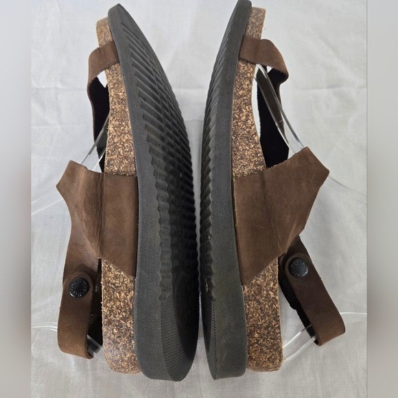 Goldstar Brown Leather Adjustable Strap Sandals Rustic Boho Festival, size 38