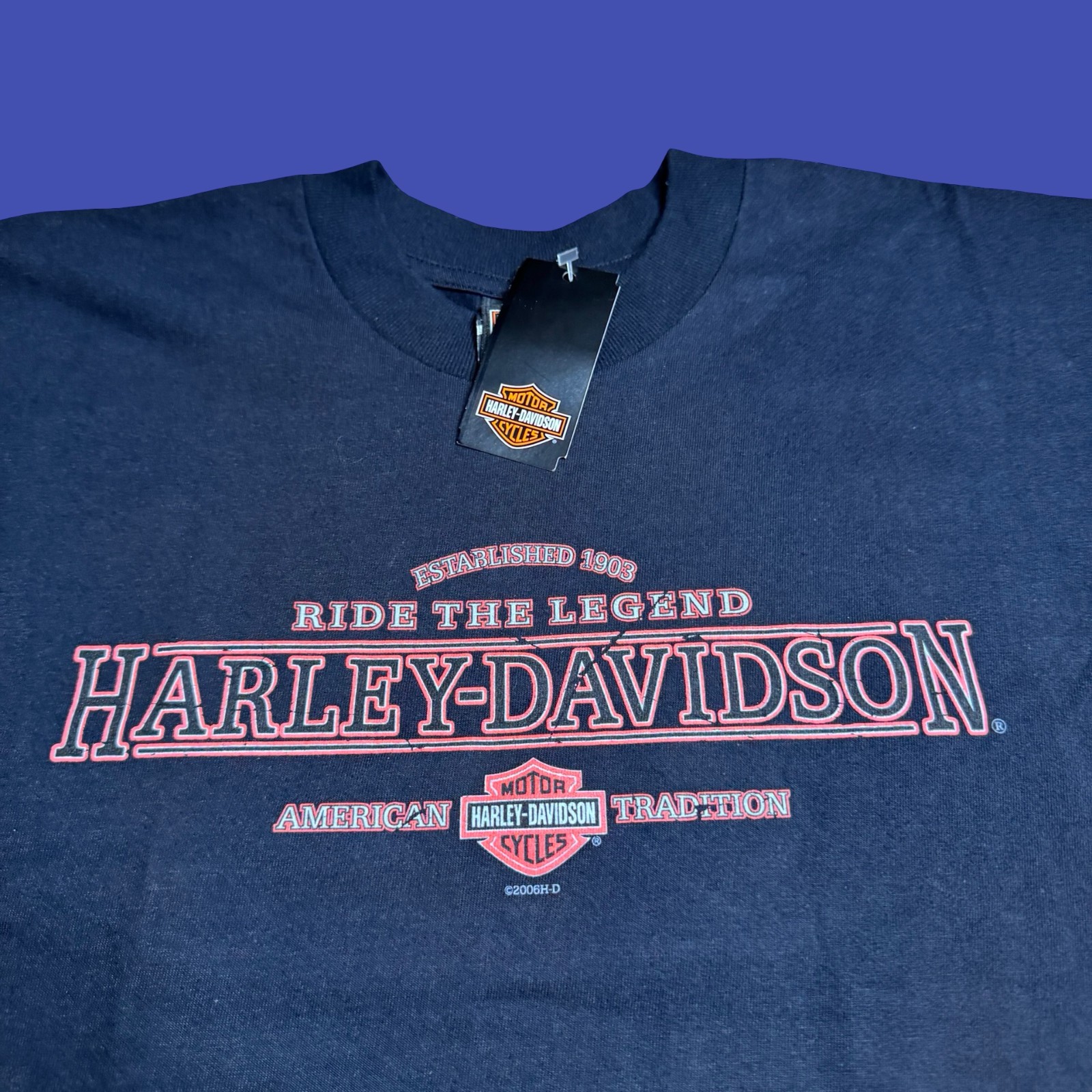 NWT Y2K Harley Davidson United Arab Emirates T Shirt Black Large USA Camel Biker