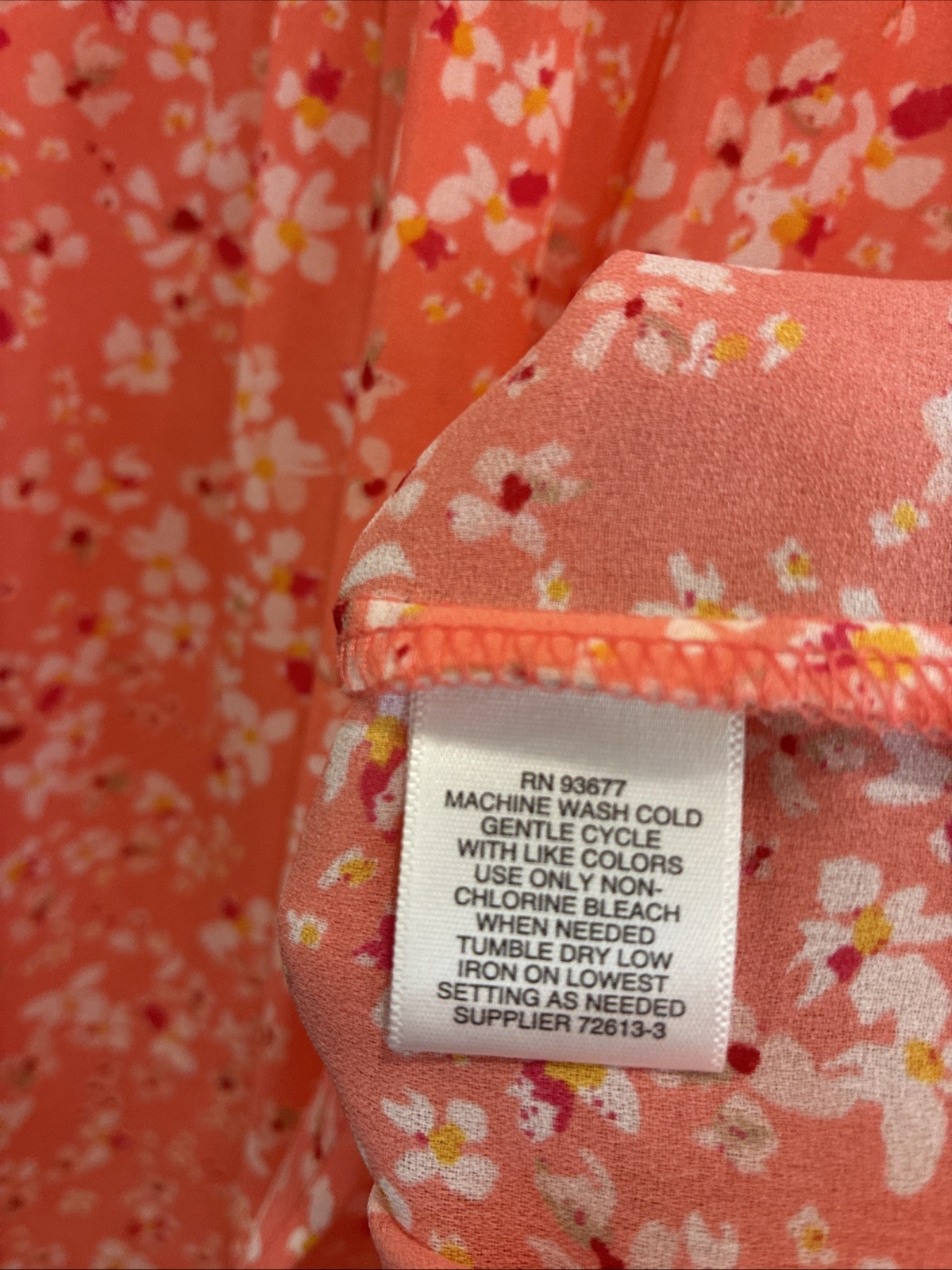 Liz Claiborne Women’s Multicolor Ditsy Floral V-neck Cap Sleeve Blouse Size L
