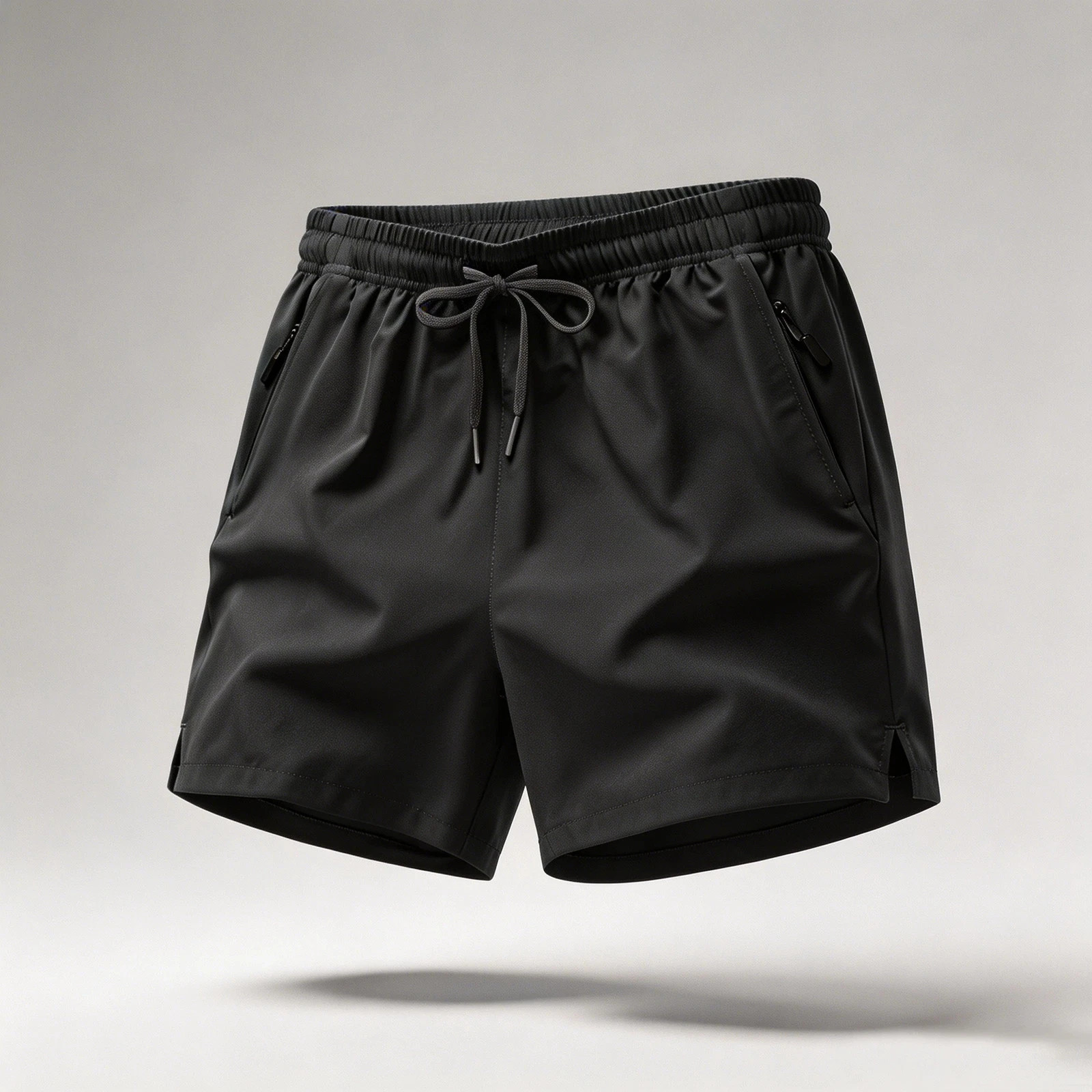 Men’s Quick Dry Running Shorts with Drawstring and Zip Pockets – Ideal for
