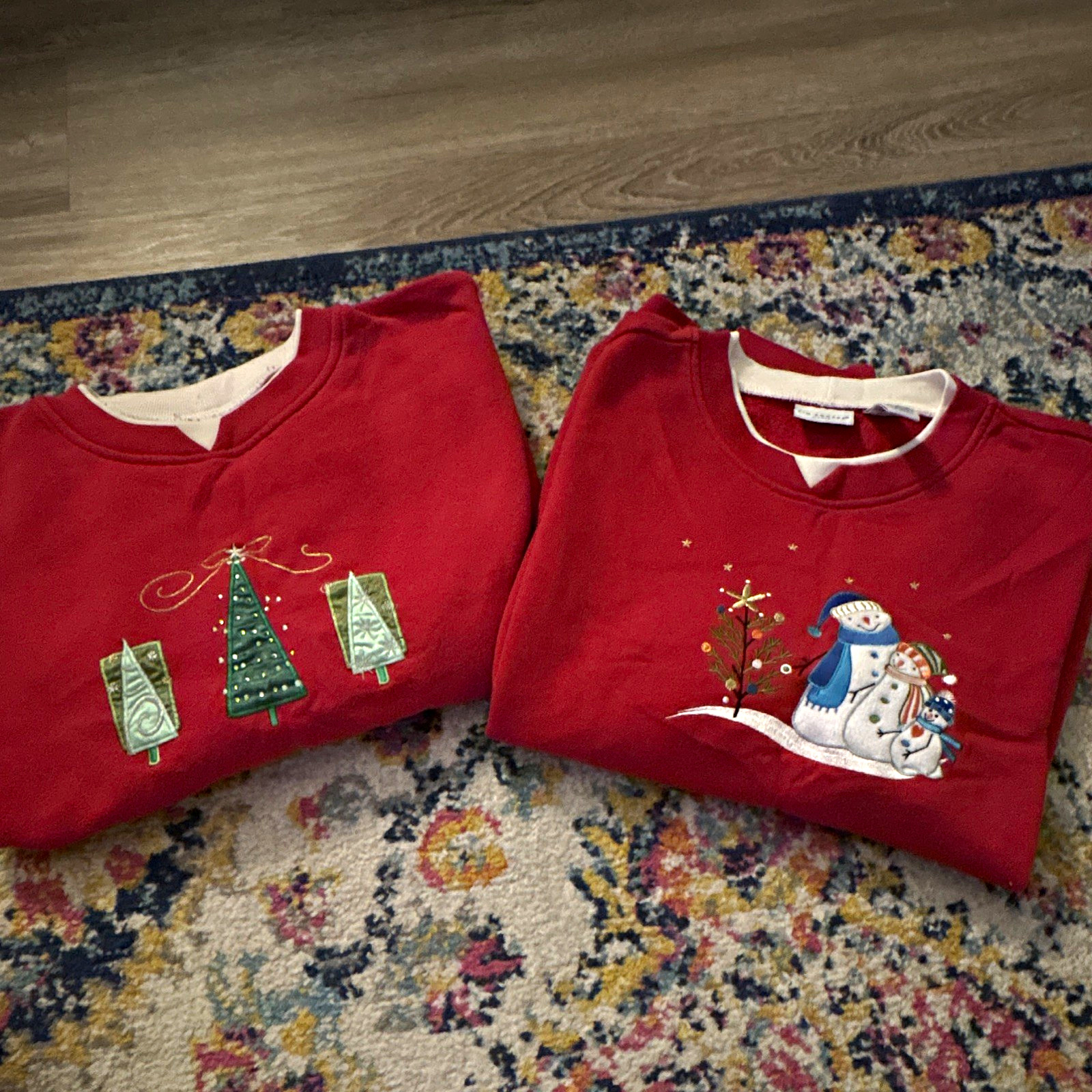 Kim Rogers Bundle 1X & 2X Red Christmas Pullover Sweatshirts