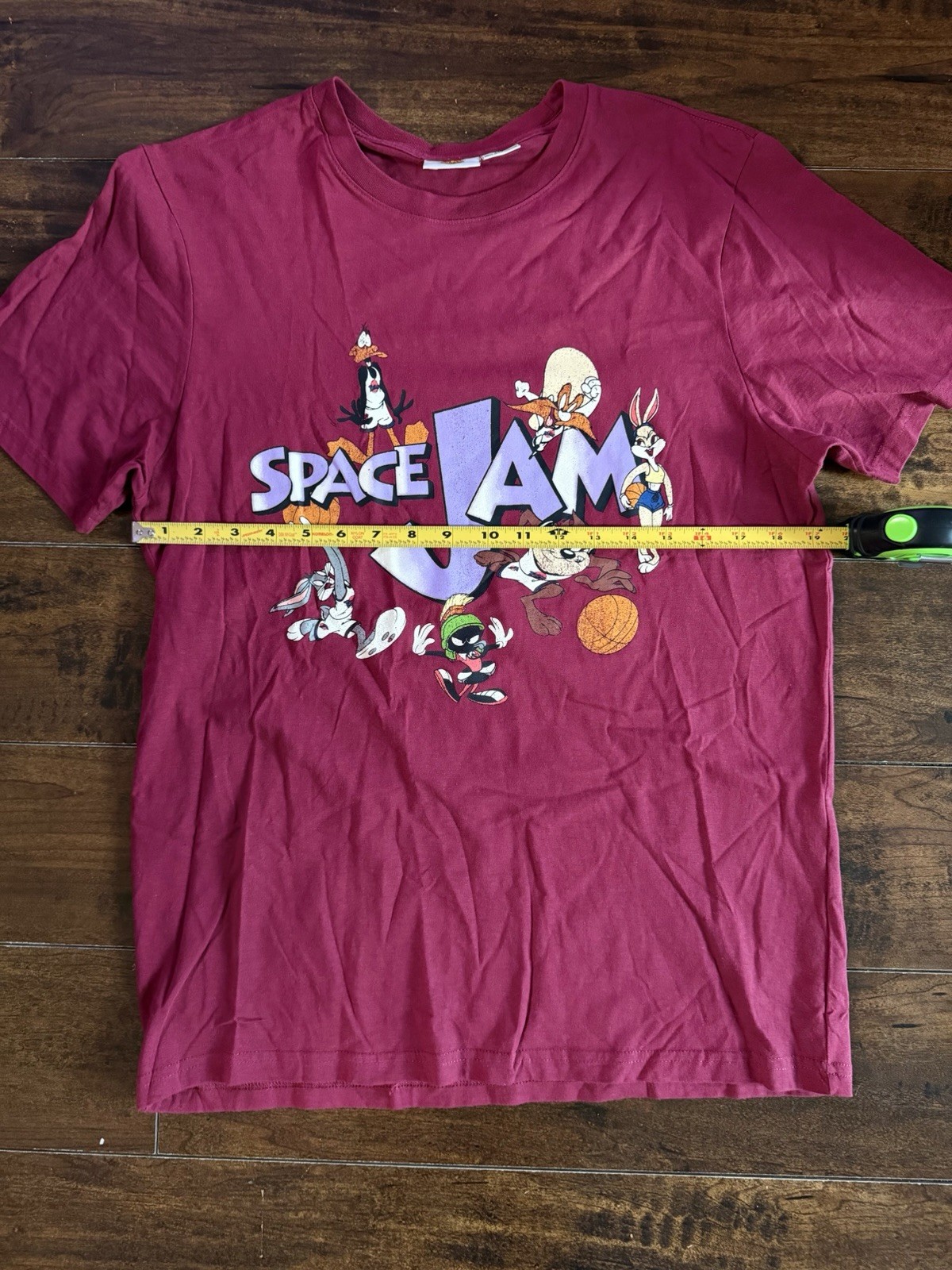 Vintage Space Jam Looney Tunes Graphic Tee Red Short Sleeve Size L